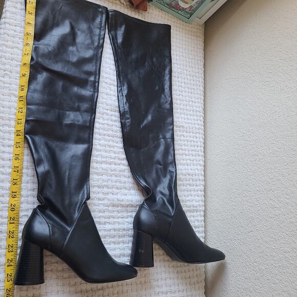 ZARA Black Faux Leather Boots Women's Size EU 38 US Size 7.5 - Picture 8 of 10